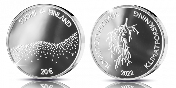Moneda de 20 euros plata Finlandia 2022 - Investigación climática - Imagen 1