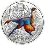 Moneda 3 euro colores Austria 2022 - Ornithomimus