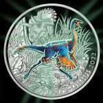 Moneda 3 euro colores Austria 2022 - Ornithomimus - Imagen 3