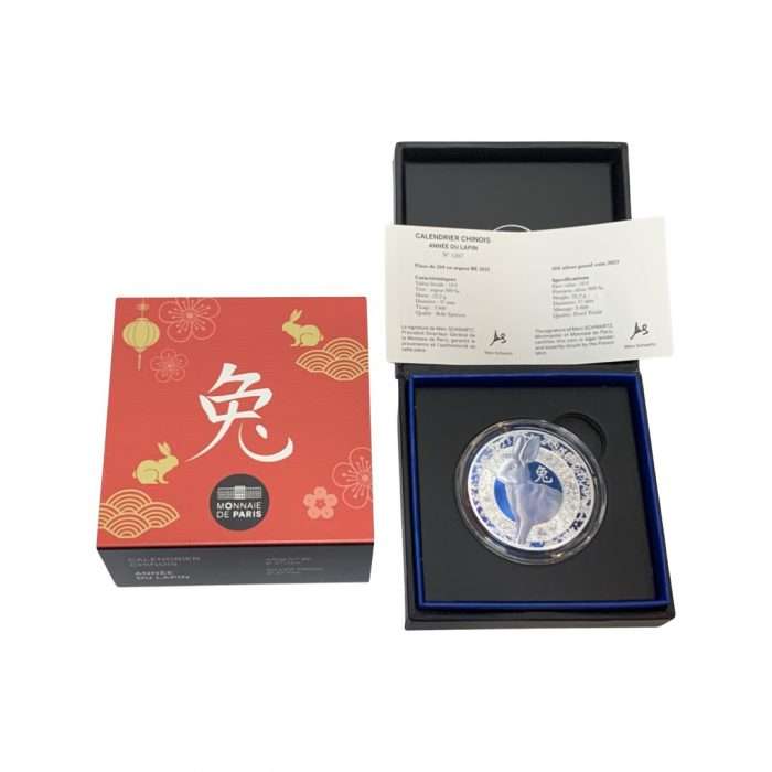 10 euron hopeakolikko Ranska 2023 - Kanin vuosi - Image 3