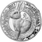 Серебряная монета 10 евро Франция 2023 - Год Кролика