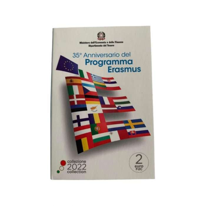 2 евро Италия 2022 — 35-летие программы Erasmus в карточке BU — изображение 2