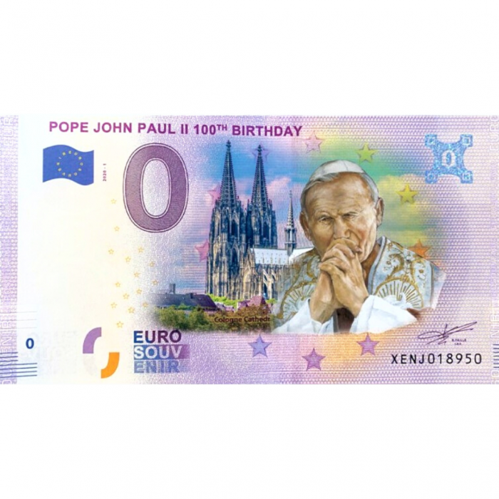 JPcolor Цветная купюра 0 евро Германия 2020 - Иоанн Павел II — изображение 1