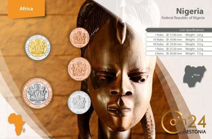 Nigeria_(Repubblica_Federale)_1960-data_51291_indietro Set di monete - Nigeria - immagine 2
