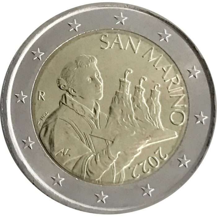 2 euro San Marino 2022 regolare emissione UNC - immagine 1