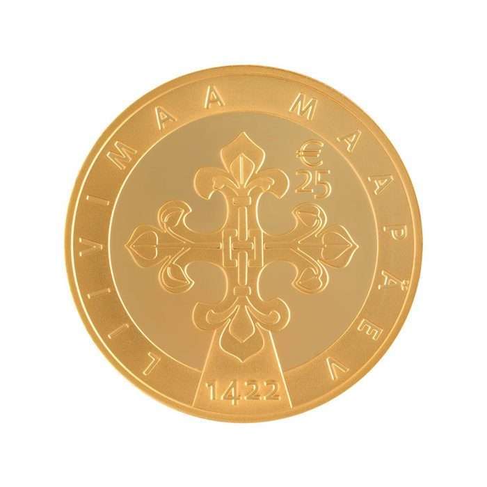 Moneda 25 euro oro Estonia 2022 - Livonia - Imagen 3