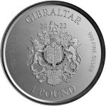 Cеребряная монета 1£ Гибралтар 2022 - Правосудие — изображение 2