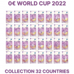 COMPLETE COLLECTION zero euro 2022 - Qatar World Cup 2022 (32 banknotes)