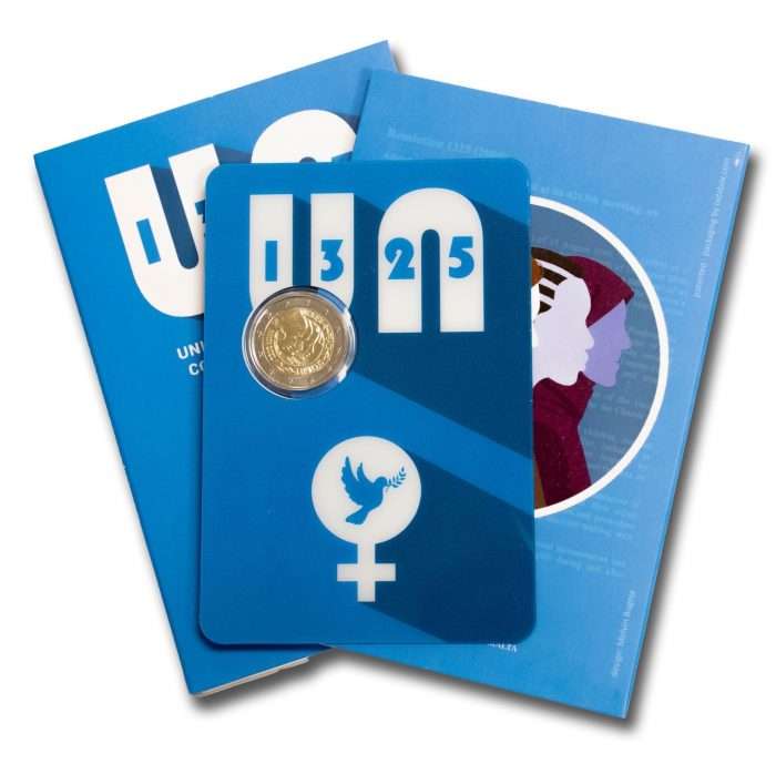 2 euros Malta 2022 - Resolución del Consejo de Seguridad de la ONU sobre Mujeres, Paz y Seguridad BU en una tarjeta - Imagen 2