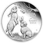 Cеребряная монета 0.5 AUD Австралия 2023 - Год кролика 1/2 oz PROOF