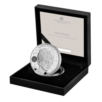 Moneta d'argento 2 sterline Gran Bretagna 2022 - Harry Potter e la Pietra Filosofale PROOF
