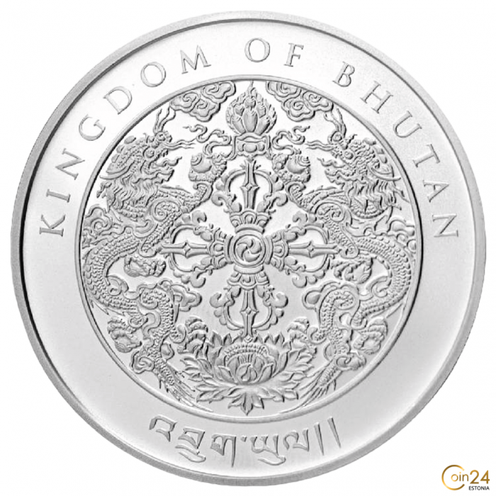 Серебряная монета 200 BTN Бутан 2023 — Год Кролика 2023 — изображение 2