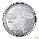 Moneda de plata 500 Francos Congo 2022 - Gorila de Plata