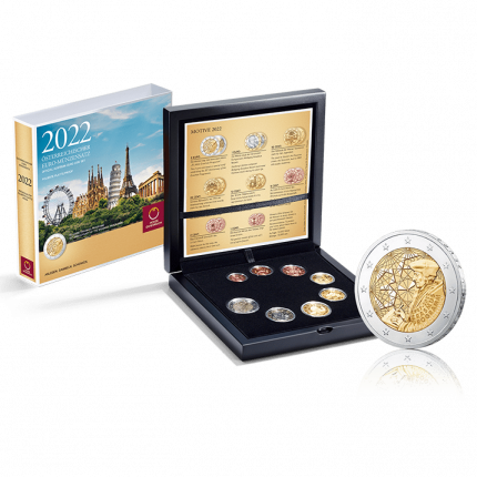 Банковский набор евро монет Австрия 2022 PROOF Erasmus