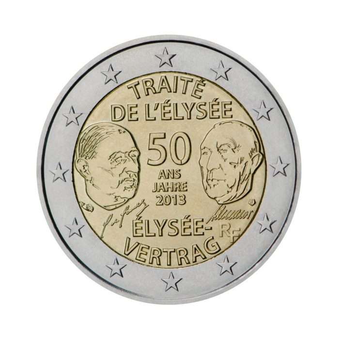 2 euro 2013 Francia - 50 anni del Trattato franco-tedesco di amicizia e cooperazione - immagine 1