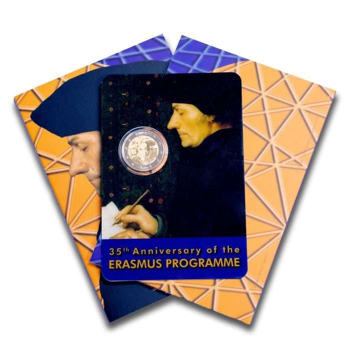 2 euros Malta 2022 - 35 aniversario del programa Erasmus en la tarjeta BU - Imagen 1