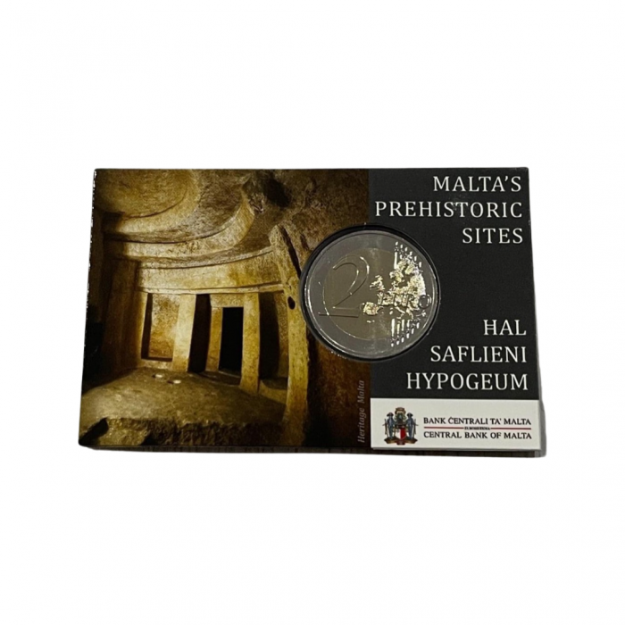 2 euros 2022 Malta - Hipogeo de Hal Saflieni en tarjeta BU - Imagen 2