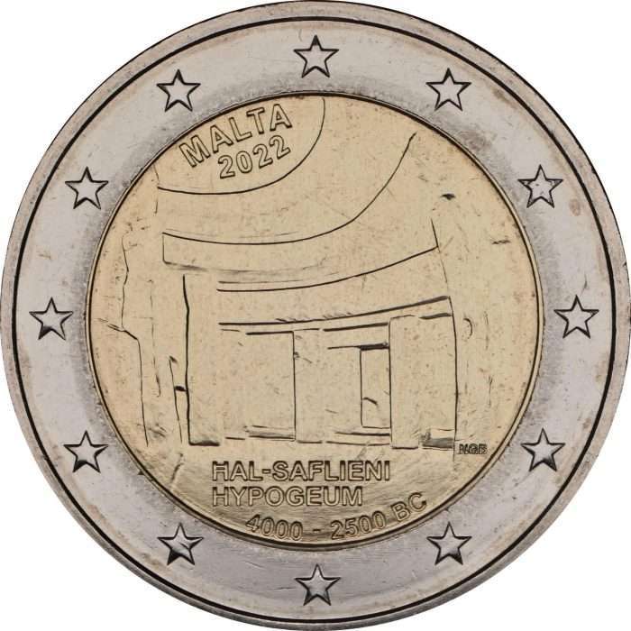 Malta 2 euro 2022 Hypogeum 2022 unc Roll 2 euro 2022 Malta - Hal-Saflieni Hypogeum - Image 2