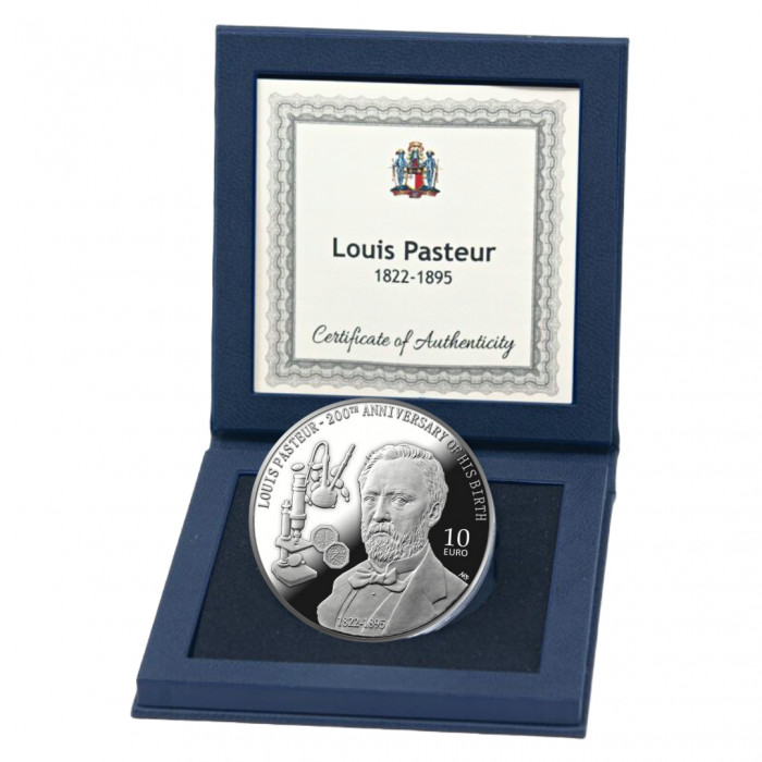 10-eurone hõbemünt Malta 2022 – Louis Pasteur - Image 1