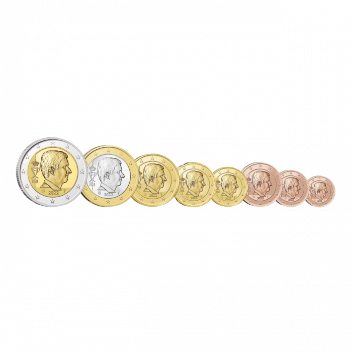BENELUX2022-4-PhotoRoom Bank set of Belgium euro coins 2022 PROOF - Image 2