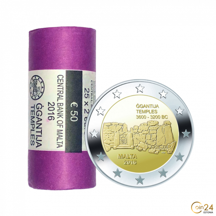 Malta Roll Ggantija ROLL 2 euro Malta 2016 – Temples of Ggantija - Image 1