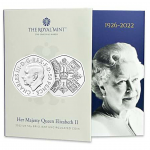 50 penniä Iso-Britannia 2022 - Kuningatar Elisabet II -muistomerkki