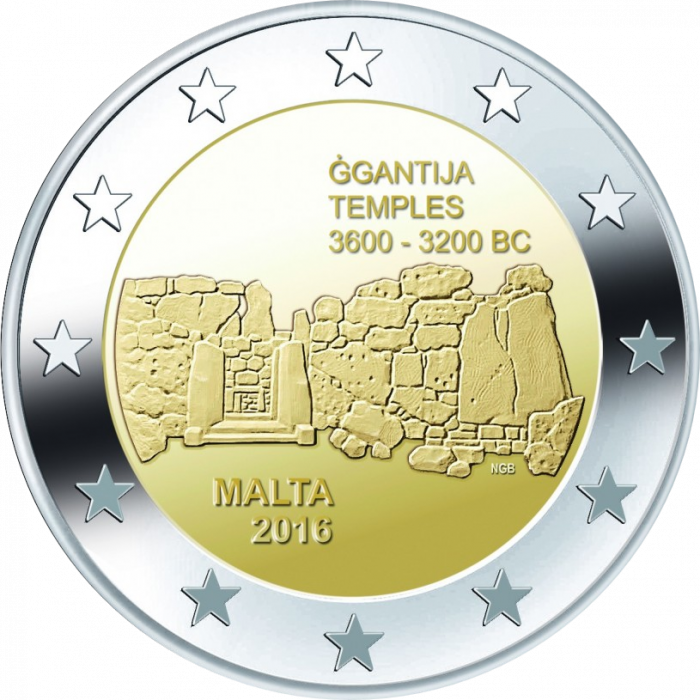 ggantija ROLL 2 euro Malta 2016 – Temples of Ggantija - Image 2
