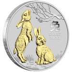 Набор серебряных монет 1 AUD Австралия 2023 - Год кролика PROOF — изображение 4