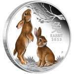 Набор серебряных монет 1 AUD Австралия 2023 - Год кролика PROOF — изображение 3