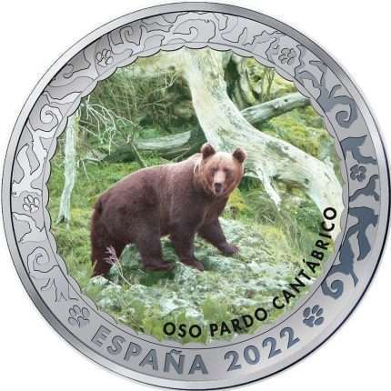 1.5 евро Испания 2022 «Вымирающие виды» - Кантабрийский бурый медведь