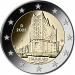 2 euro Germany 2023 - Hamburg BU card (ADFGJ) - Image 2