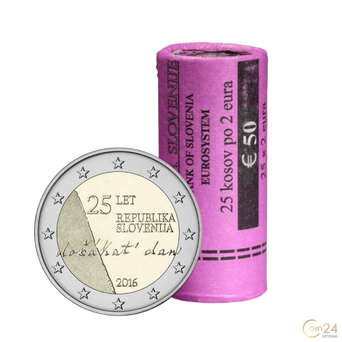 РОЛЛ 2 евро Словения 2016 - 25 лет независимости Словении — изображение 1