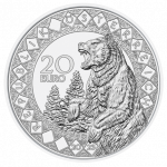 20 euron hopeakolikko Itävalta 2023 – Maailman silmät "Amerikka - Karhun parantava voima" - Image 2