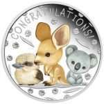 Цветная серебряная монета $0.5 Австралия 2023 - Новорождённый