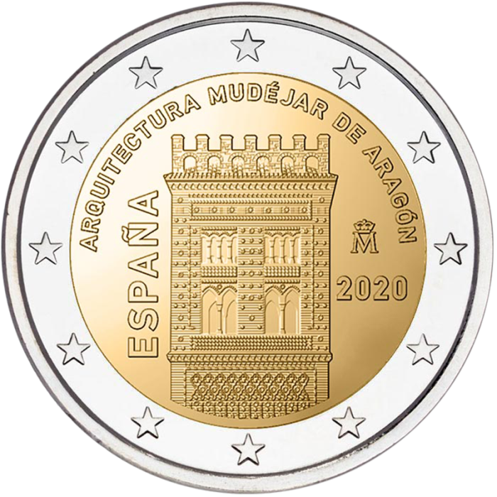 ROTOLO 2 euro Spagna 2020 - Architettura mudéjar in Aragona - immagine 2