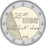 ROLL 2 euro Slovenia 2016 - 25 years of independence of Slovenia - Image 2
