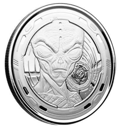 Silver coin 5 cedi Ghana 2022 – Alien