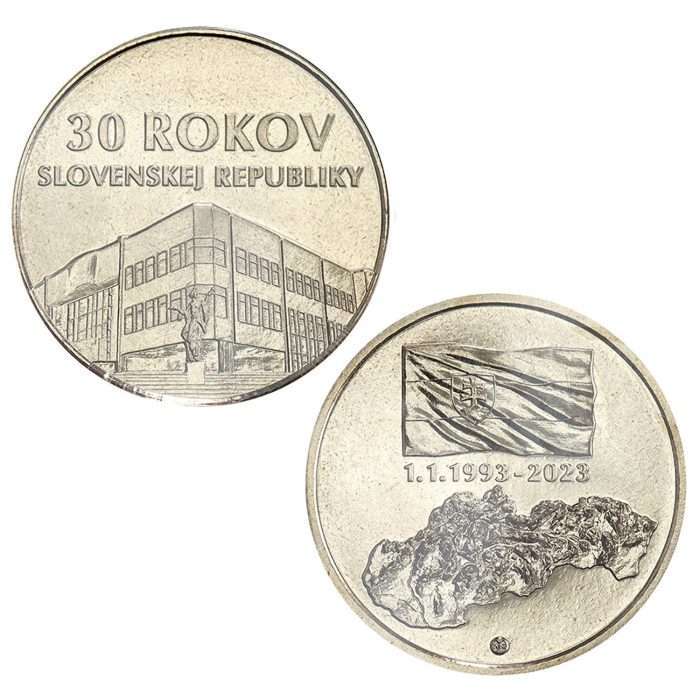 Cartera banco monedas euro Eslovaquia 2023 + medalla - Imagen 3