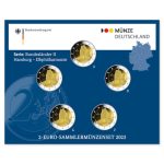 2 euro Germany 2023 - Hamburg BU card (ADFGJ)