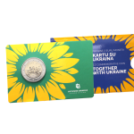 2 euroa Liettua 2023 - Yhdessä Ukrainan kanssa (kortissa)