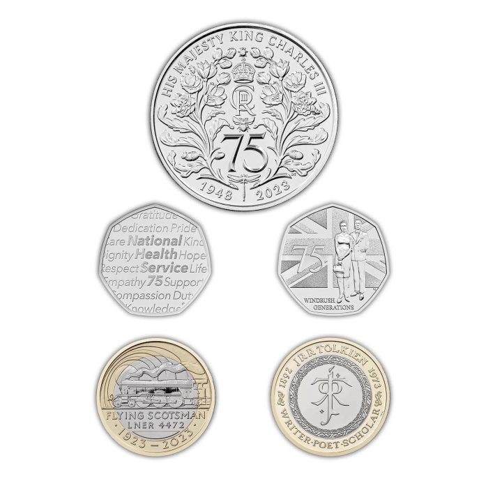 Juego de monedas conmemorativas de Gran Bretaña 2023 (con nuevo rey) - Imagen 2