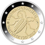 2 euro Finlandia 2023 - 100° anniversario della prima legge finlandese sulla conservazione della natura PROOF - immagine 2