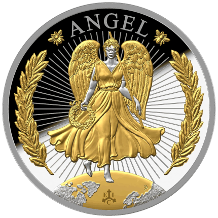Gilded Silver Coin 1 Pound Saint Helena 2023 - Lucky Angel