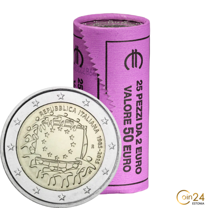 ROLLO 2 euros Italia 2015 - 30 aniversario de la bandera UE - Imagen 1