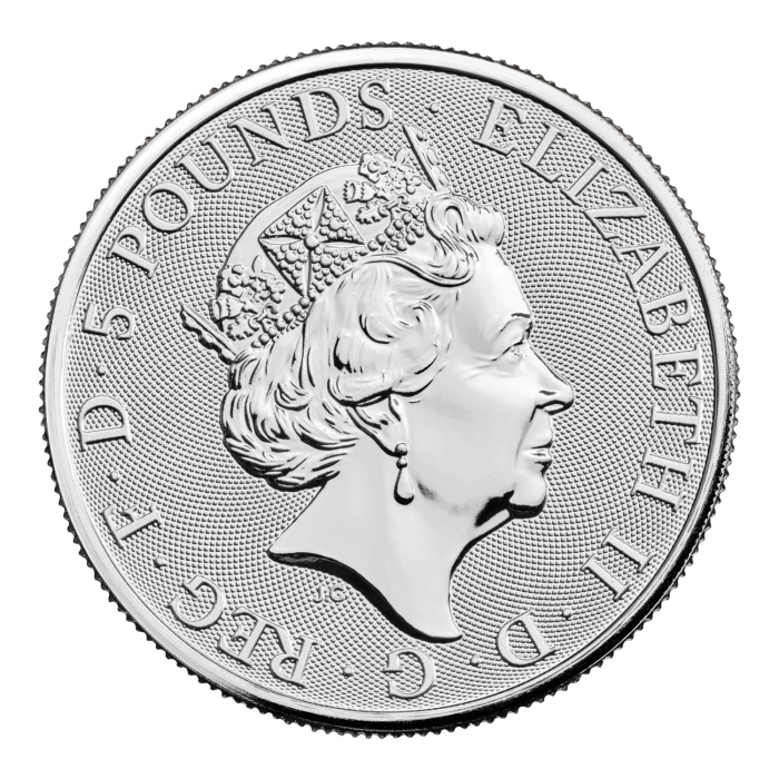 Moneta d'Argentoda 5 Sterline GB 2023 – Bestie Reali dei Tudor: Yale of Beaufort - immagine 2