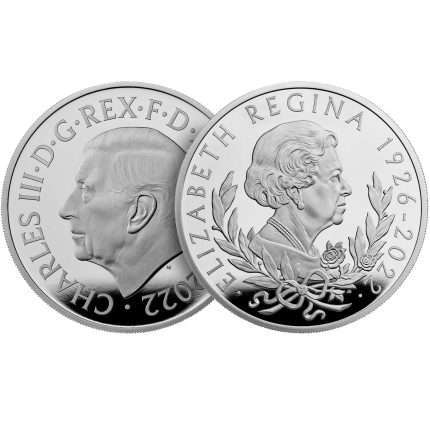 Silver Coin 10 Pounds UK 2022 - Queen Elizabeth II Memorial - 5 oz Proof