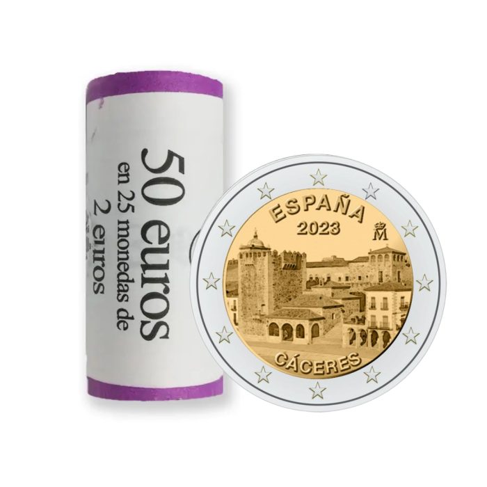 ROLL 2 euroa Espanja 2023 - Cáceresin vanha kaupunki - Image 1