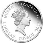 Silver Coin 1$ Tuvalu 2010 - Deadly & Dangerous: Eastern Brown Snake - Image 2