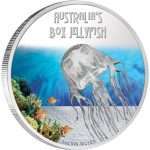 Silver Coin 1$ Tuvalu 2011 - Deadly & Dangerous: Box Jellyfish