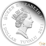 Silver Coin 1$ Tuvalu 2011 - Working Dogs: Australian Cattle Dog - Image 2